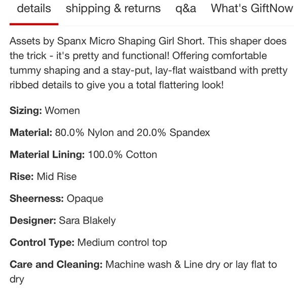 Nwt Assets by Spanx Shaping Shorts - Picture 3 of 8